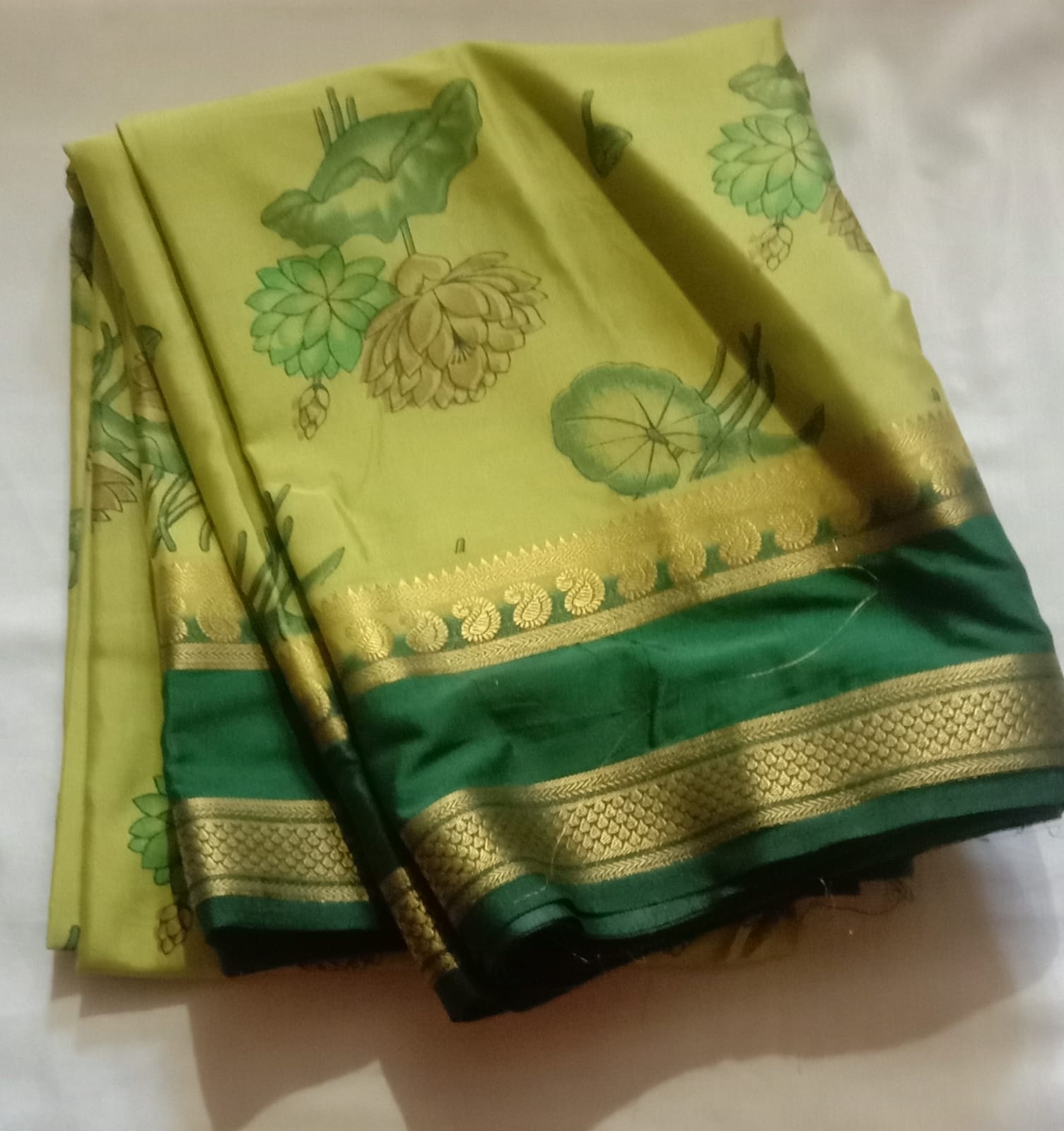 printed Mysore silk