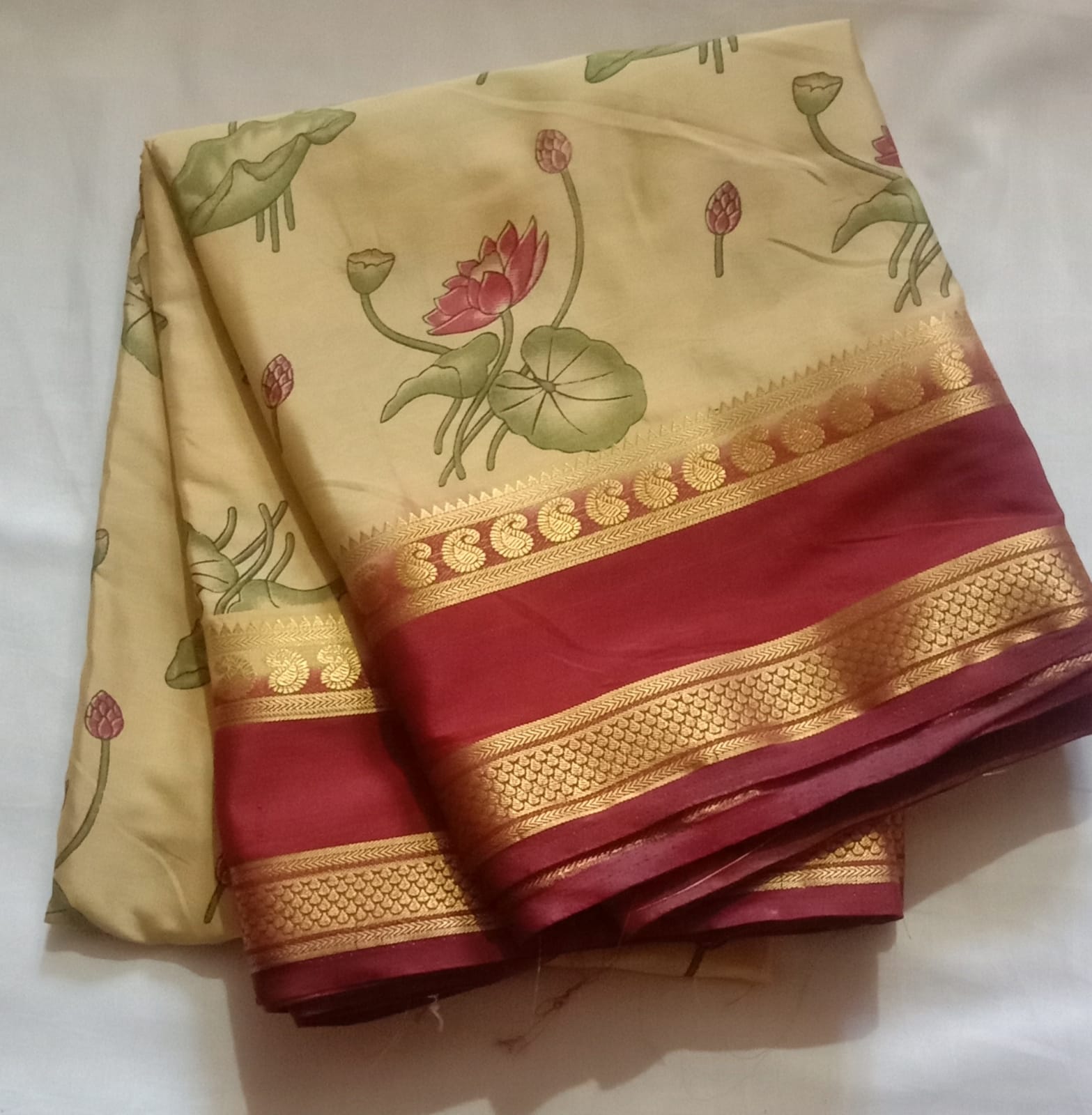 printed Mysore silk